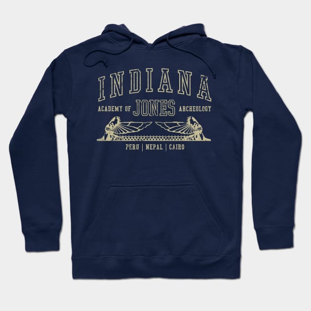 Indiana Jones Academy of Archeology Hoodie by MindsparkCreative